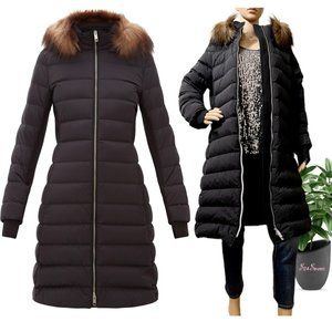NWT BURBERRY Newbridge Fur-trimmed Quilted Coat